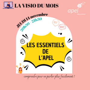 la visio du mois : les essentiels de l'Apel